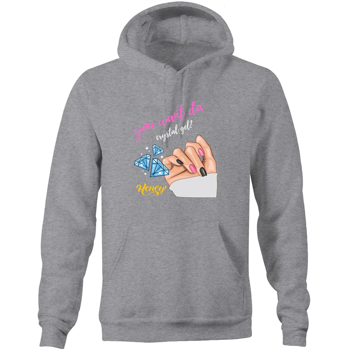 Gel Crystal 2 AS Colour Stencil - Pocket Hoodie Sweatshirt