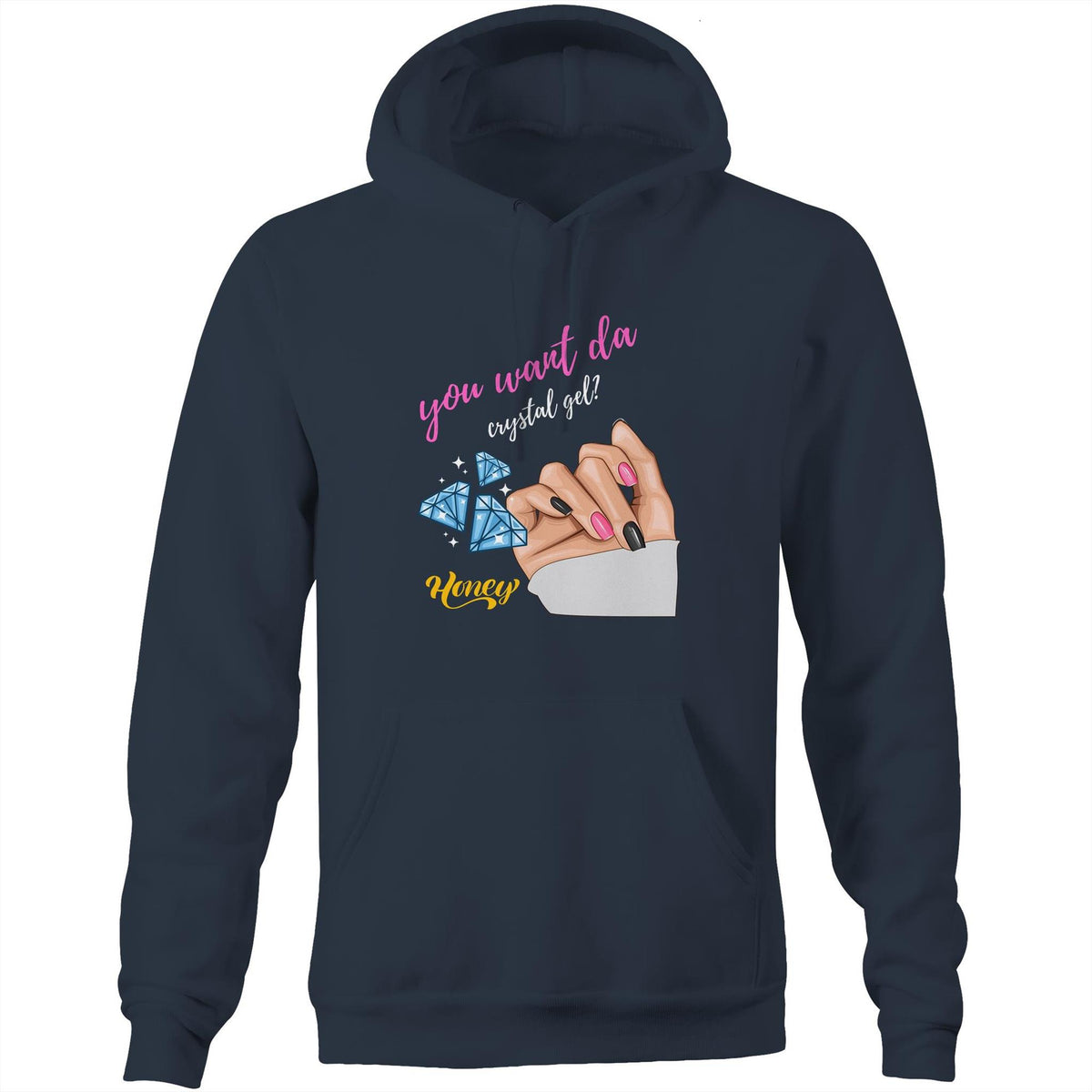 Gel Crystal 2 AS Colour Stencil - Pocket Hoodie Sweatshirt