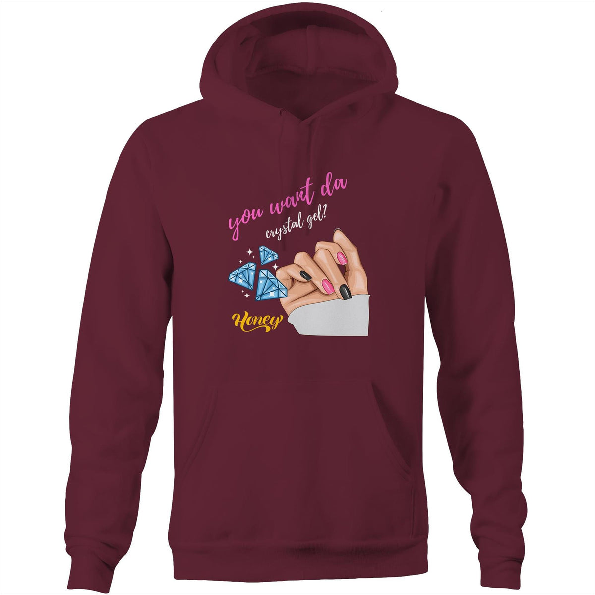 Gel Crystal 2 AS Colour Stencil - Pocket Hoodie Sweatshirt