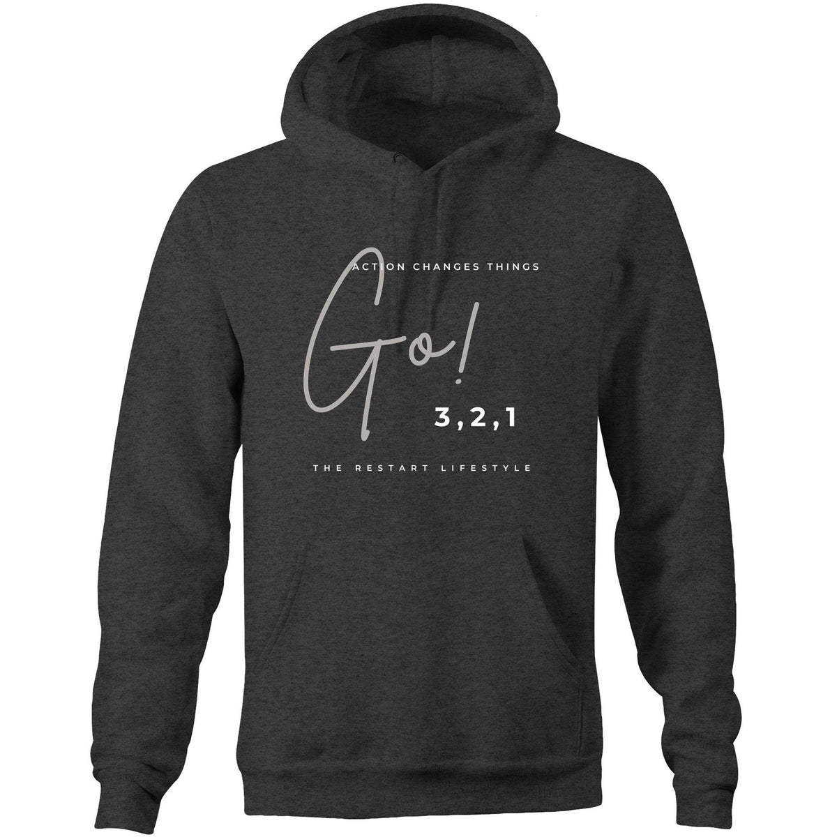 Premium Hoodie - 3, 2, 1 Go! Design - (Dark Colors)