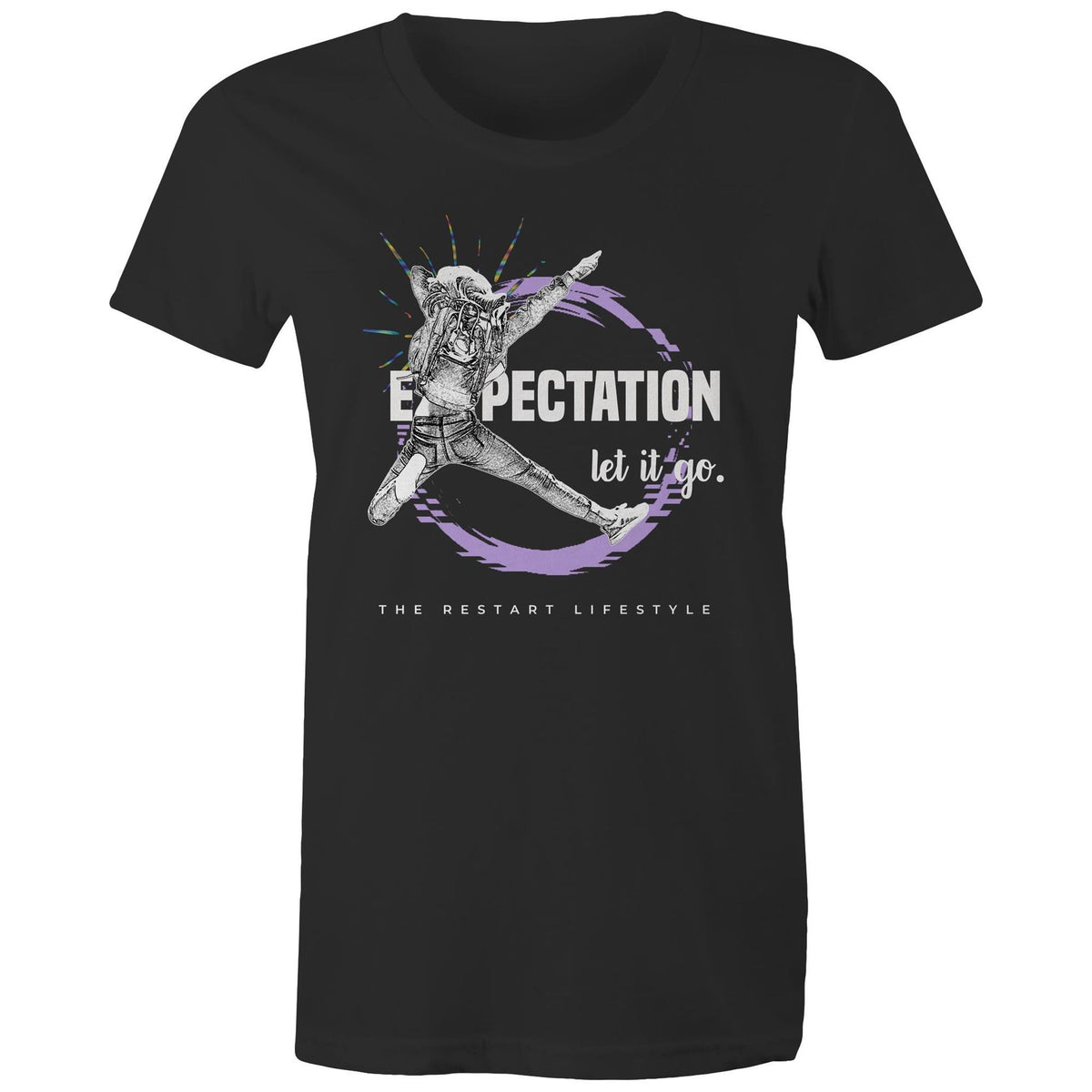 Premium Woman's T-Shirt - Expectation Design - (Dark Colors)