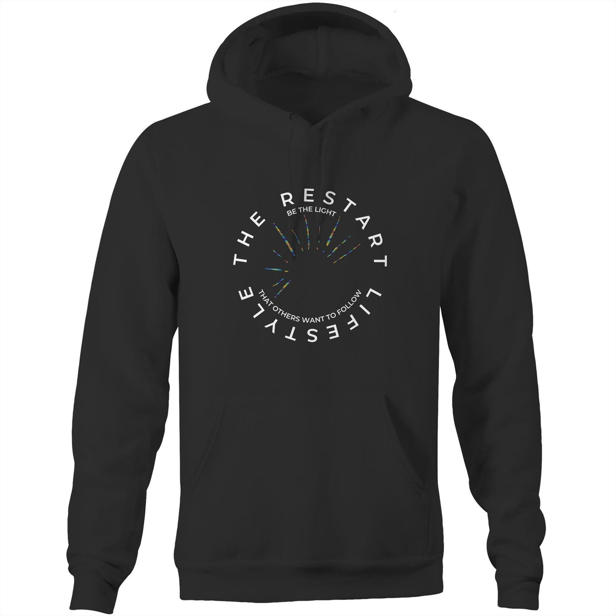 Premium Unisex Hoodie - The Restart Lifestyle Logo - Circle (Dark Colors)