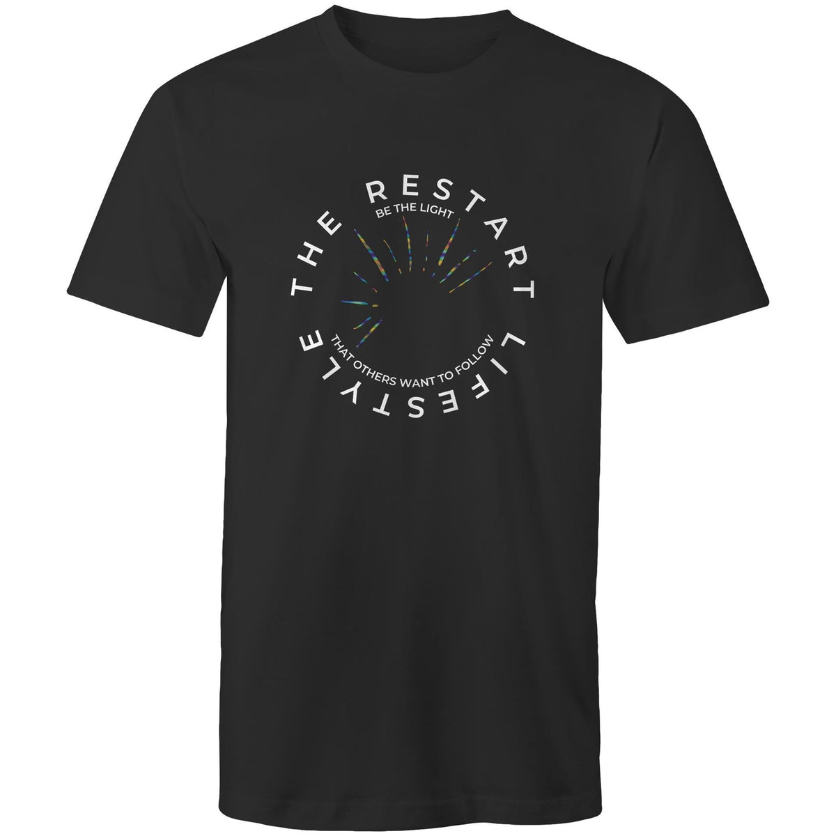 Premium Men's T-Shirt - The Restart Lifestyle Circle - (Dark Colors)