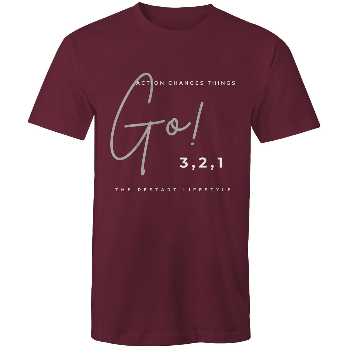 Premium Men's T-Shirt - 3, 2, 1 Go! Design - (Dark Colors)