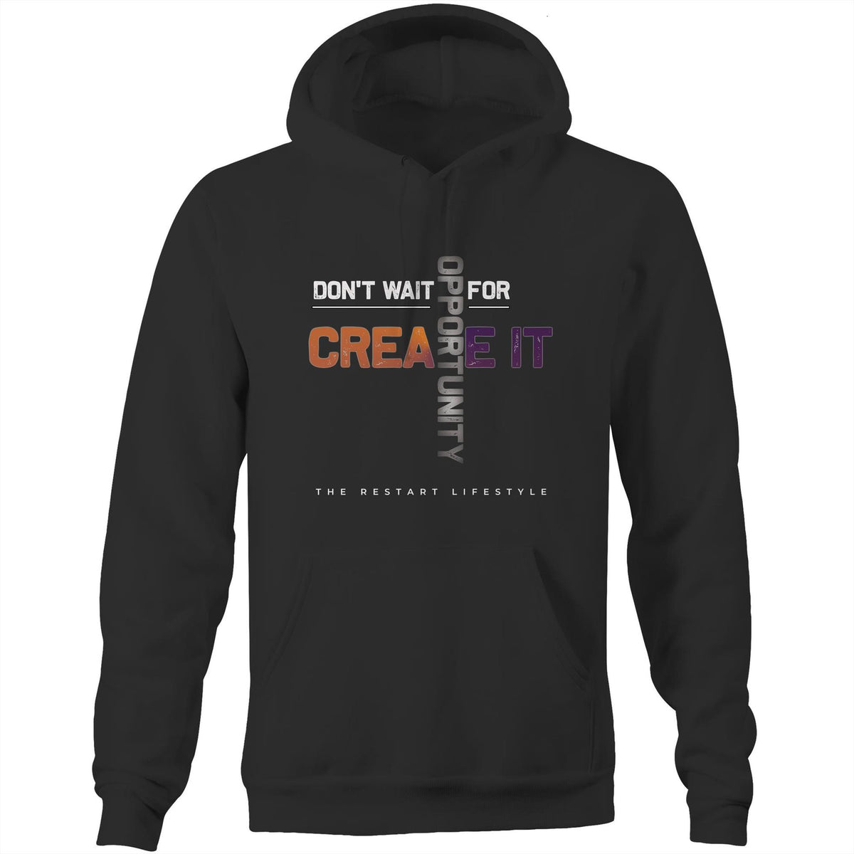Premium Hoodie - Don't Wait Create It Design - (Dark Colors)