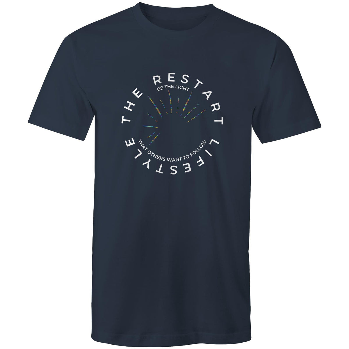 Premium Men's T-Shirt - The Restart Lifestyle Circle - (Dark Colors)