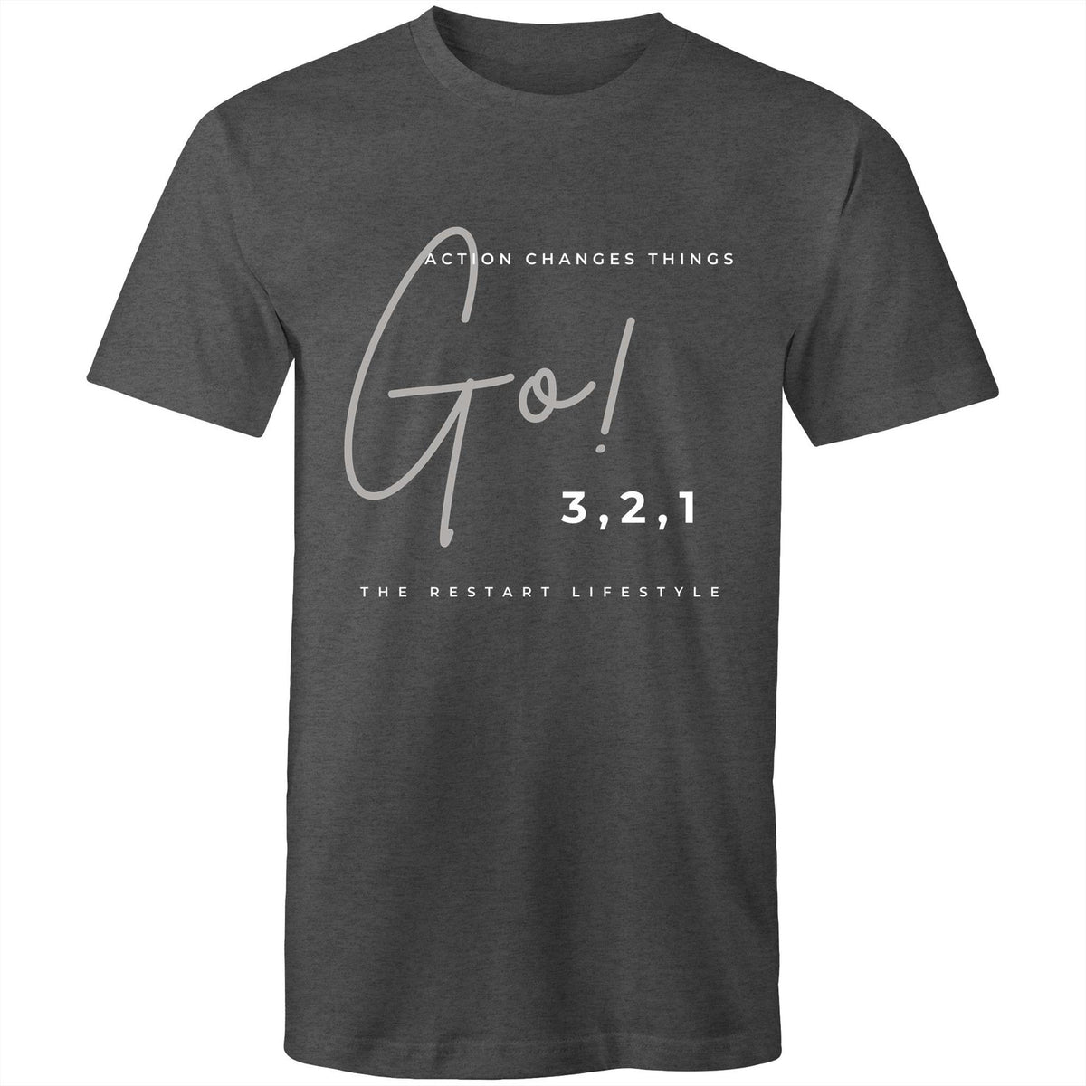Premium Men's T-Shirt - 3, 2, 1 Go! Design - (Dark Colors)