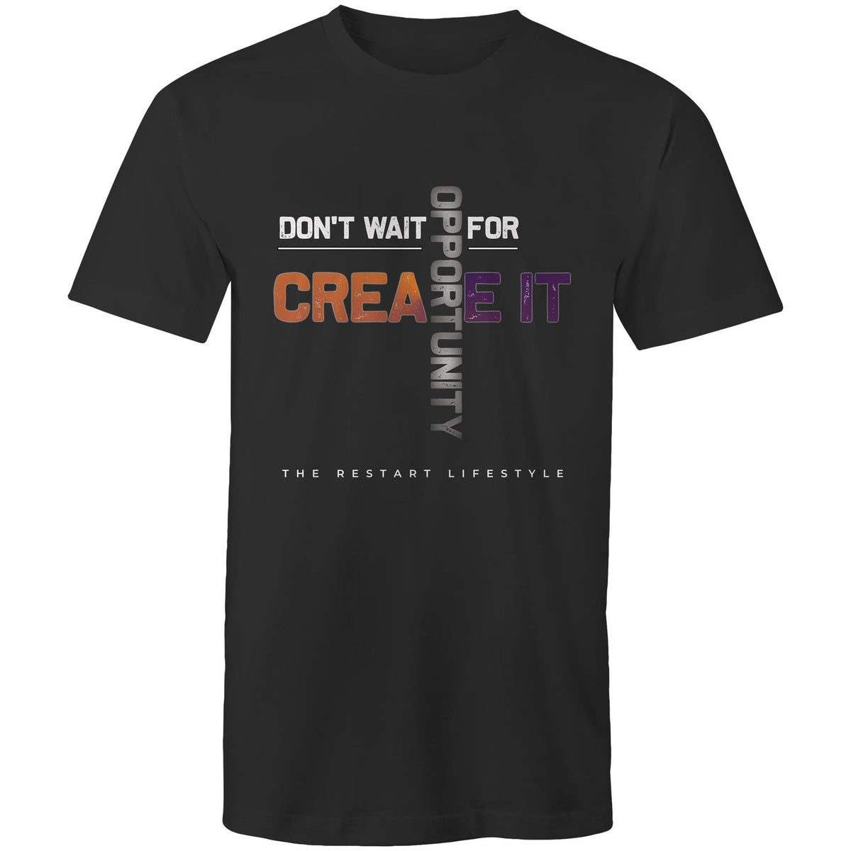 Premium Men's T-Shirt - Don't Wait Create It Design - (Dark Colors)