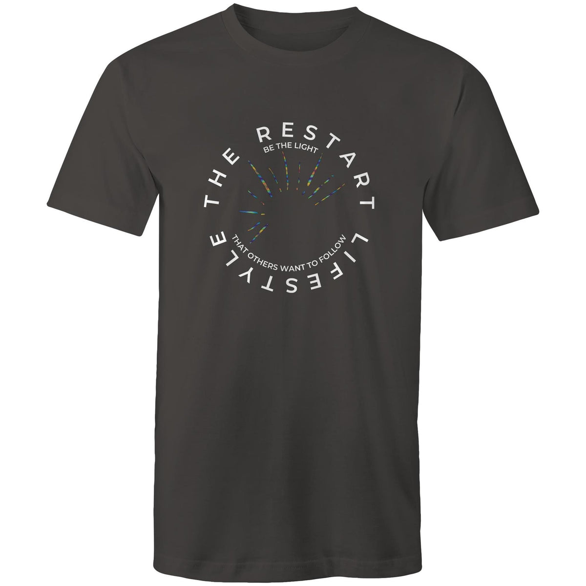 Premium Men's T-Shirt - The Restart Lifestyle Circle - (Dark Colors)
