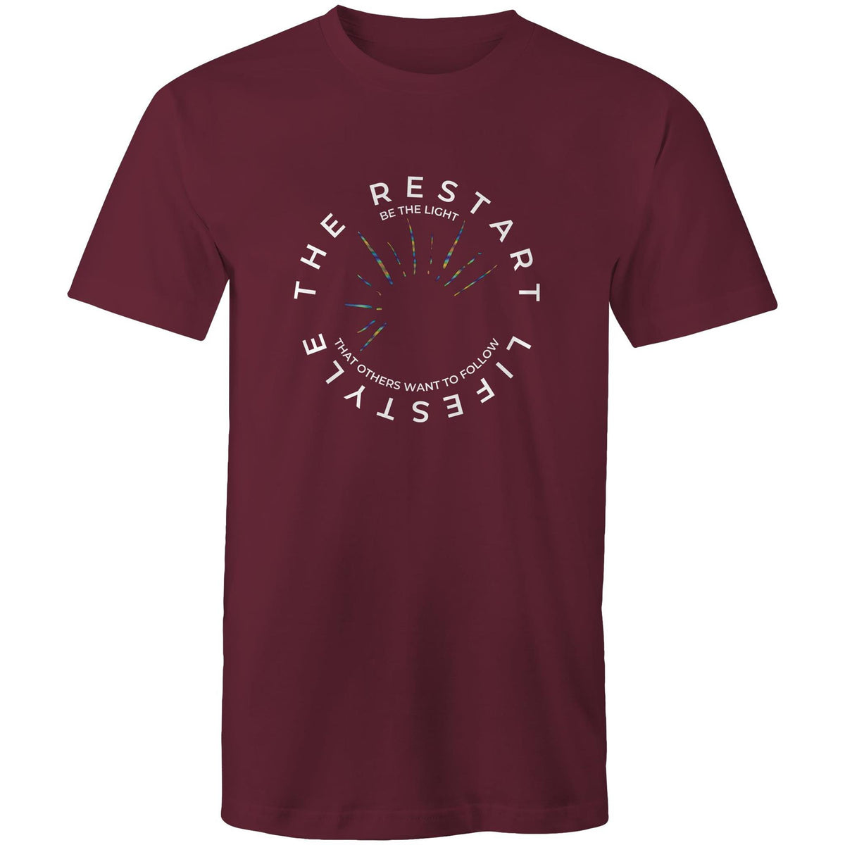 Premium Men's T-Shirt - The Restart Lifestyle Circle - (Dark Colors)