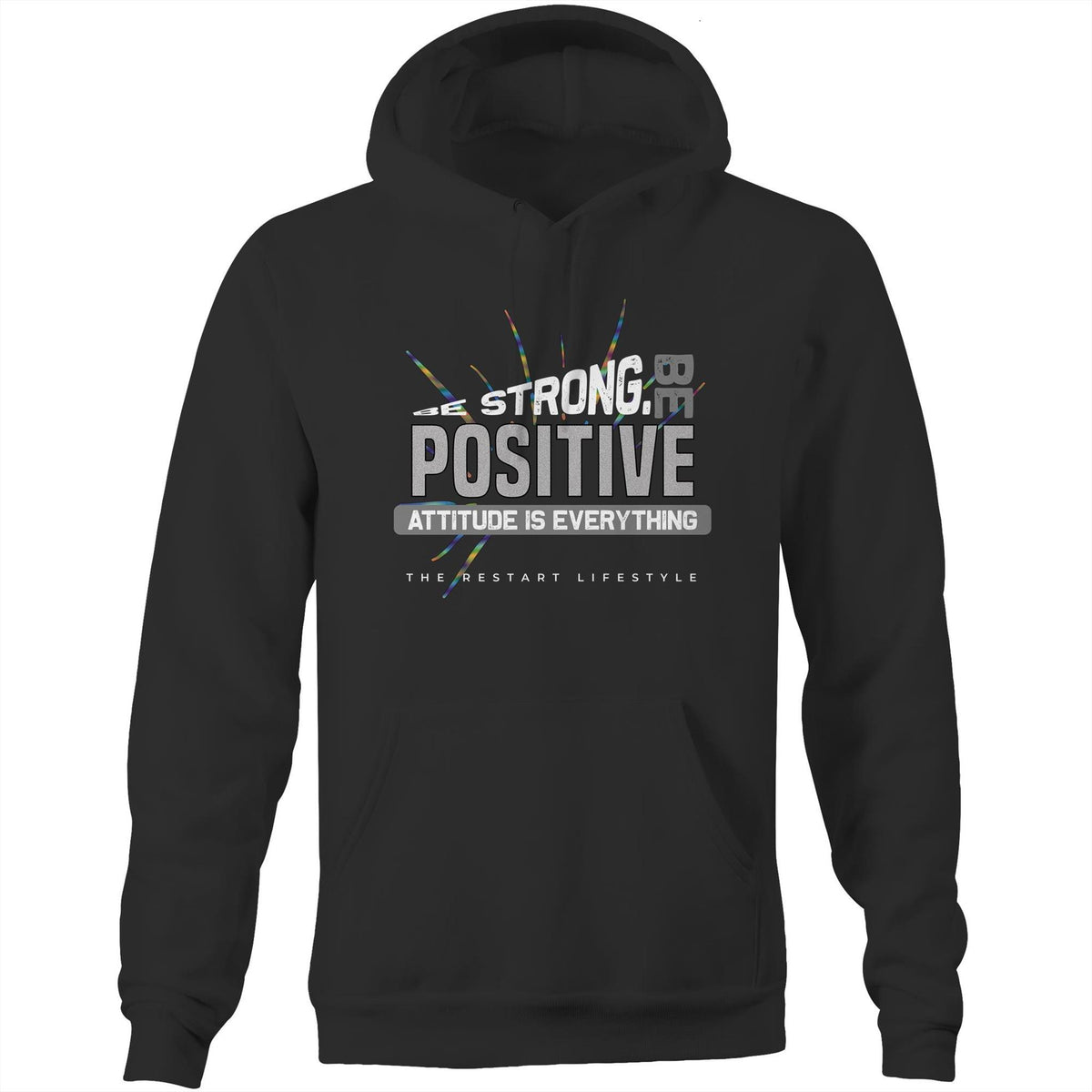 Premium Hoodie - Be Positive Design - (Dark Colors)