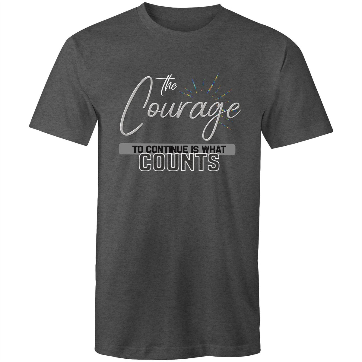 Premium Men's T-Shirt - Courage Design - (Dark Colors)