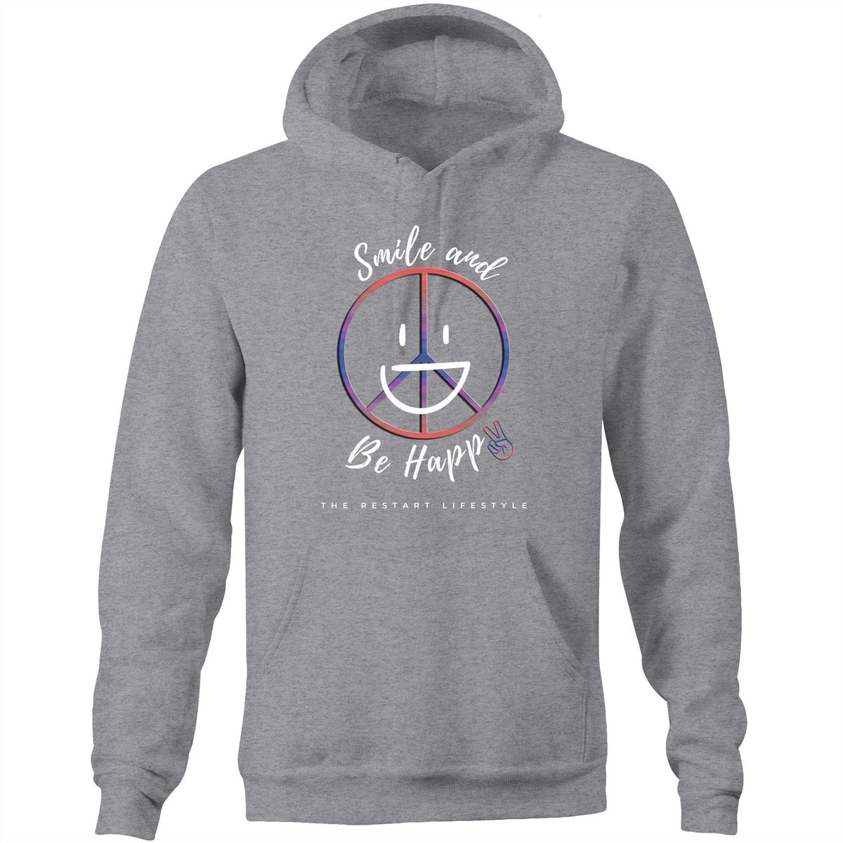 Premium Unisex Hoodie - Be Happy Design - (Dark Colors)