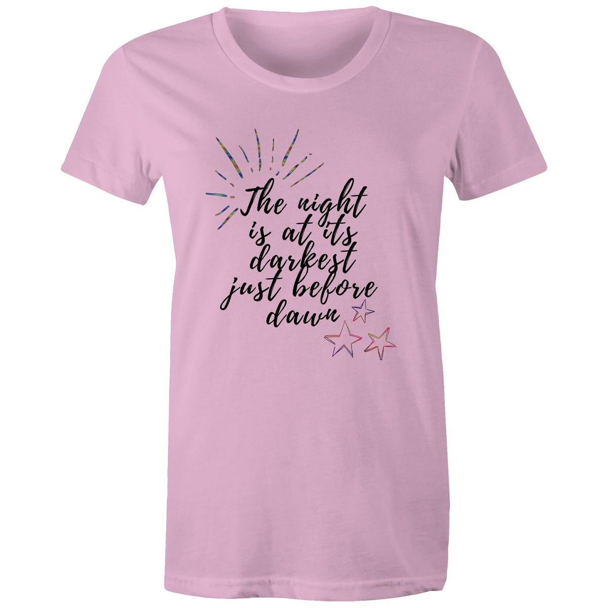 Premium Woman's T-Shirt - Darkest Night Design - (White)