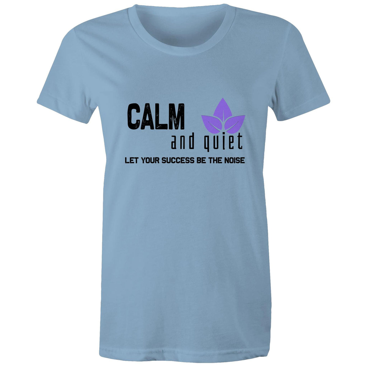 Women's Singlet Top - Calm and Quiet Design - Black
