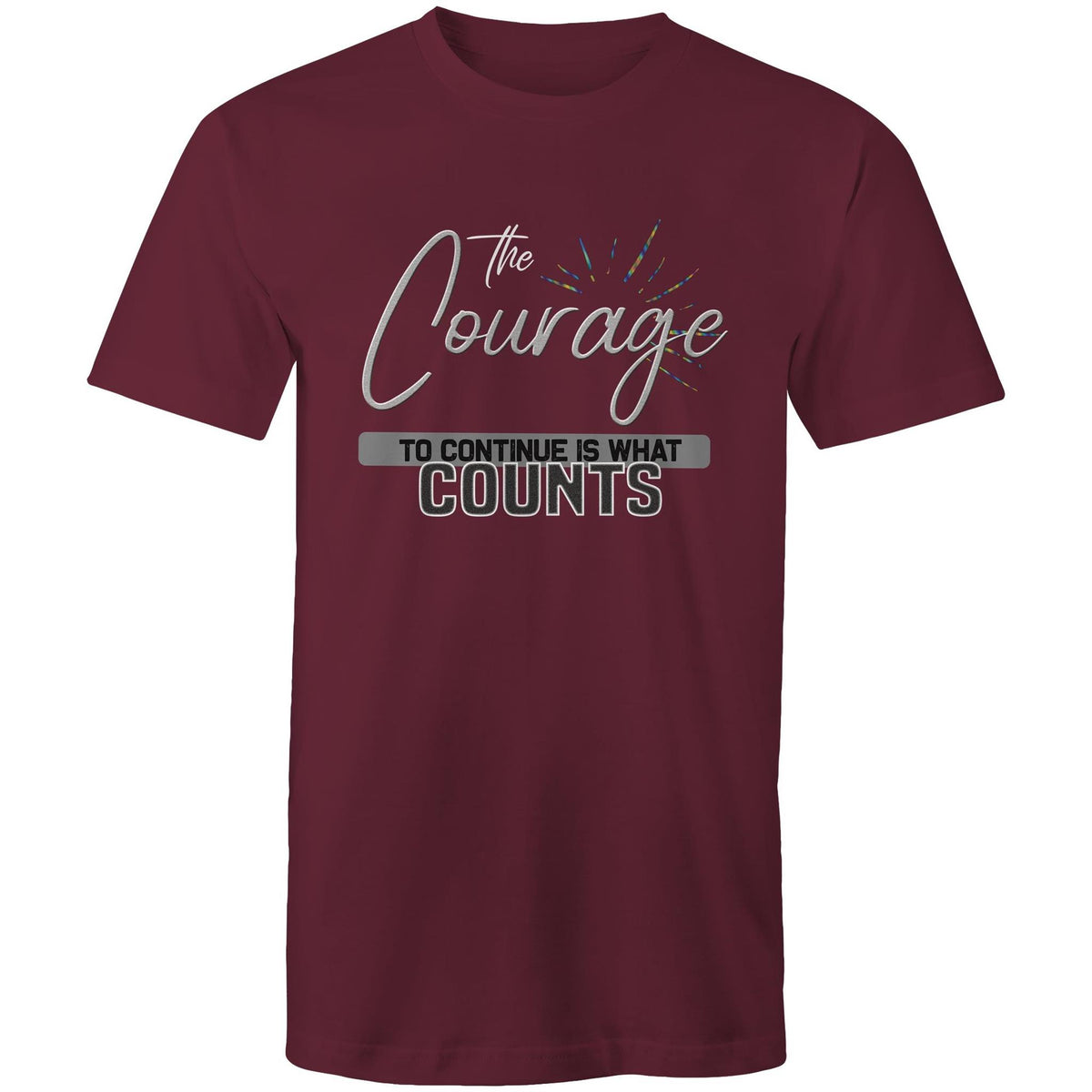 Premium Men's T-Shirt - Courage Design - (Dark Colors)