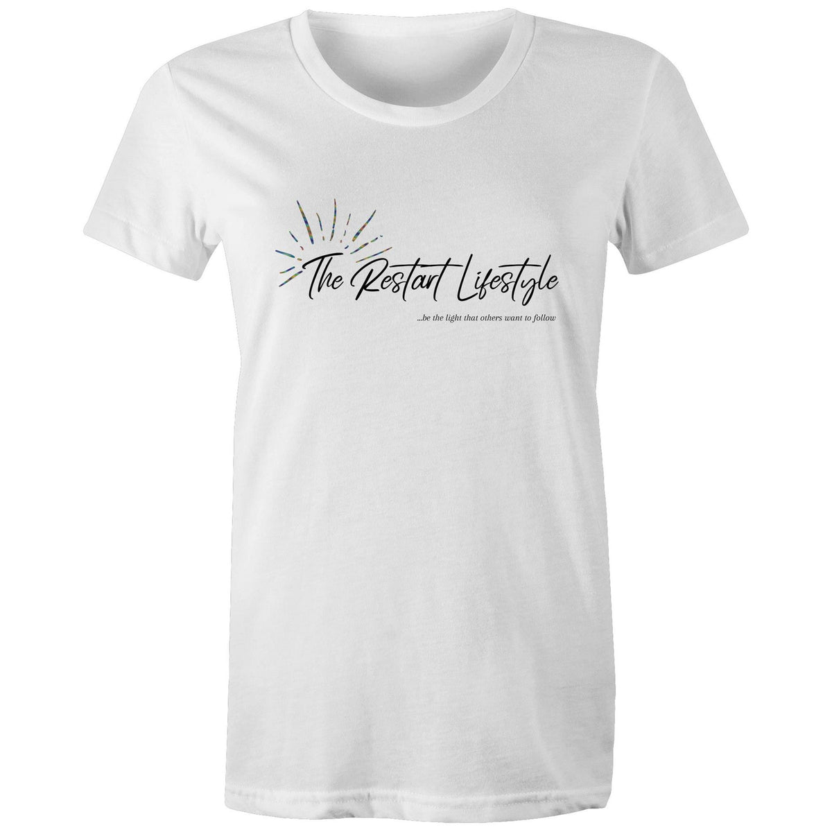 Premium Woman's T-Shirt - The Restart Lifestyle Logo - (Light Colors)