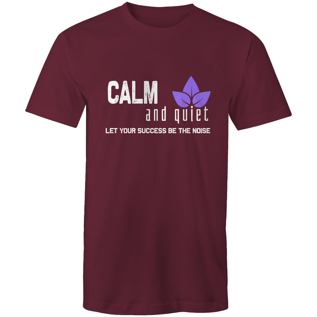 Premium Men's T-Shirt - Calm and Quiet Design - (Dark Colors)