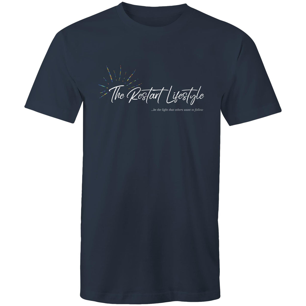 Premium Men's T-Shirt - The Restart Lifestyle Logo - (Dark Colors)