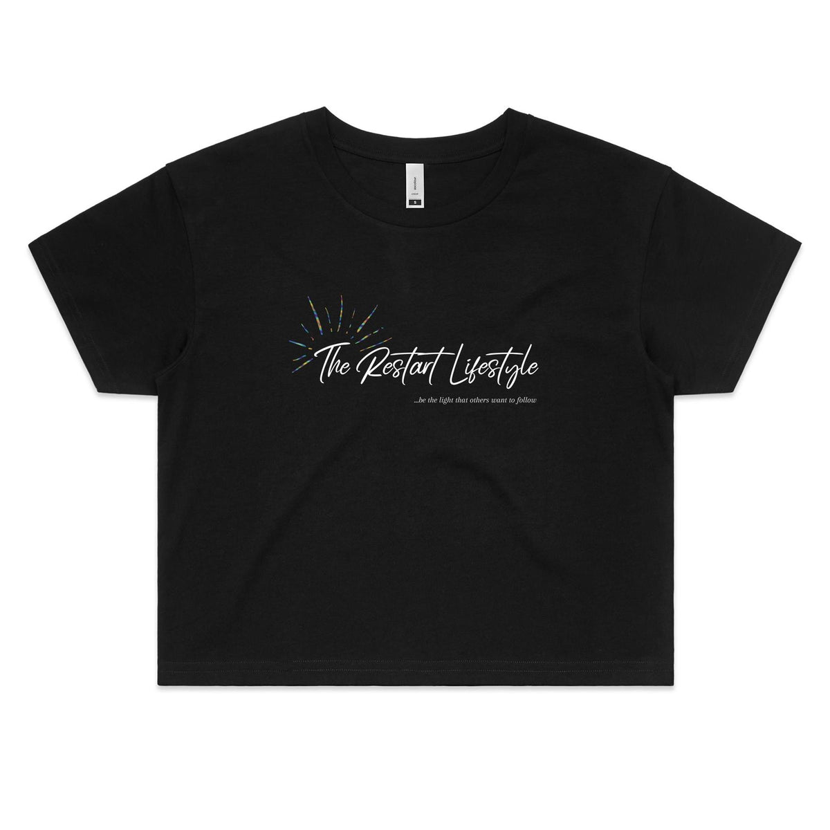 Premium Women's Crop Top - The Restart Lifestyle Logo - (Dark Colors)