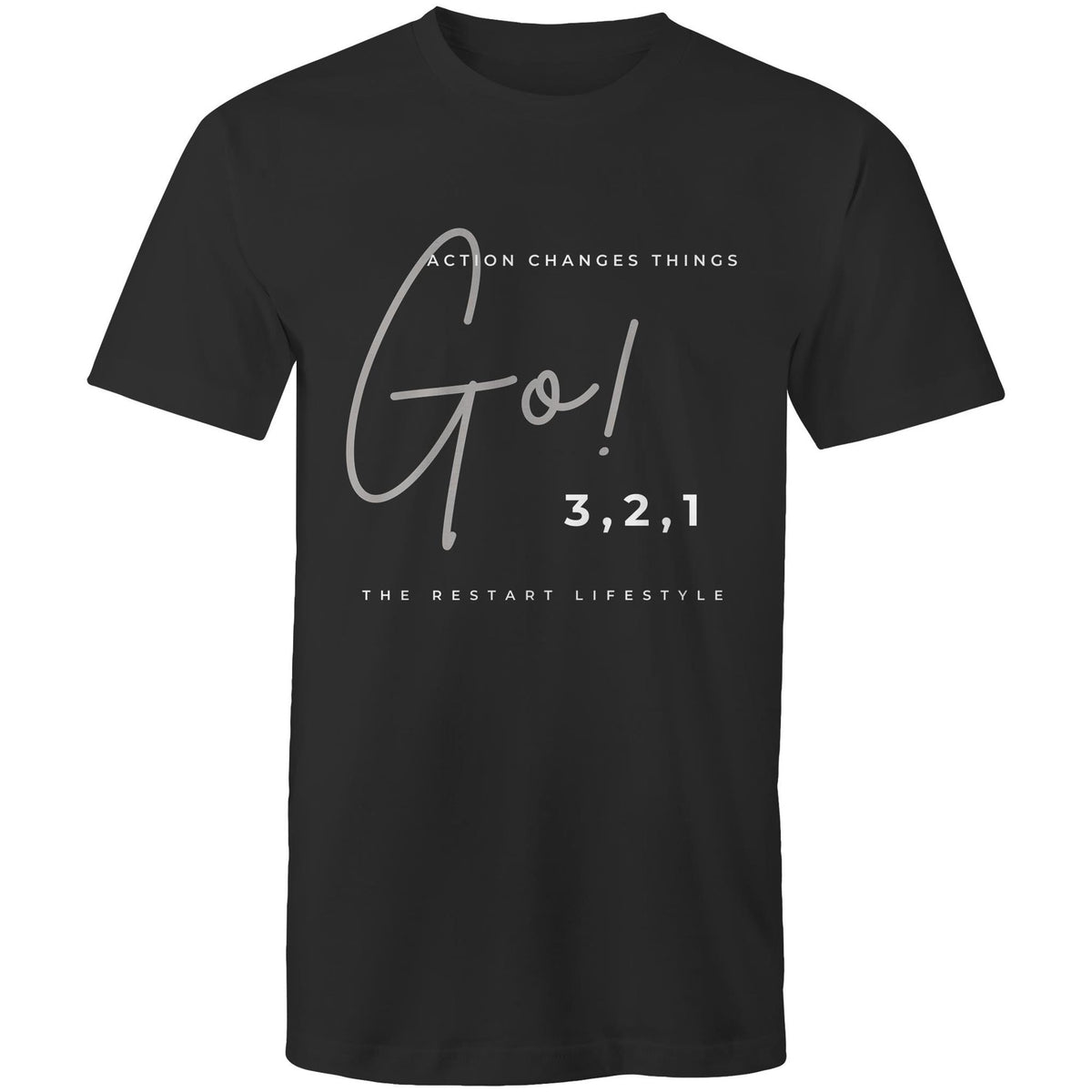 Premium Men's T-Shirt - 3, 2, 1 Go! Design - (Dark Colors)