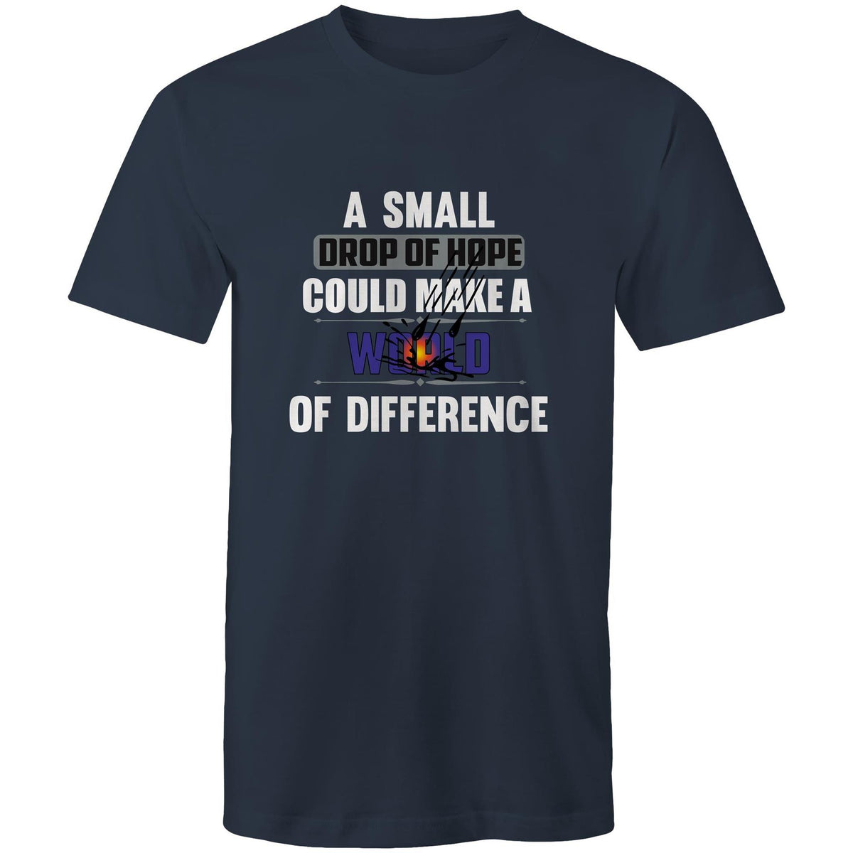 Premium Men's T-Shirt - Drop of Hope Design - (Dark Colors)