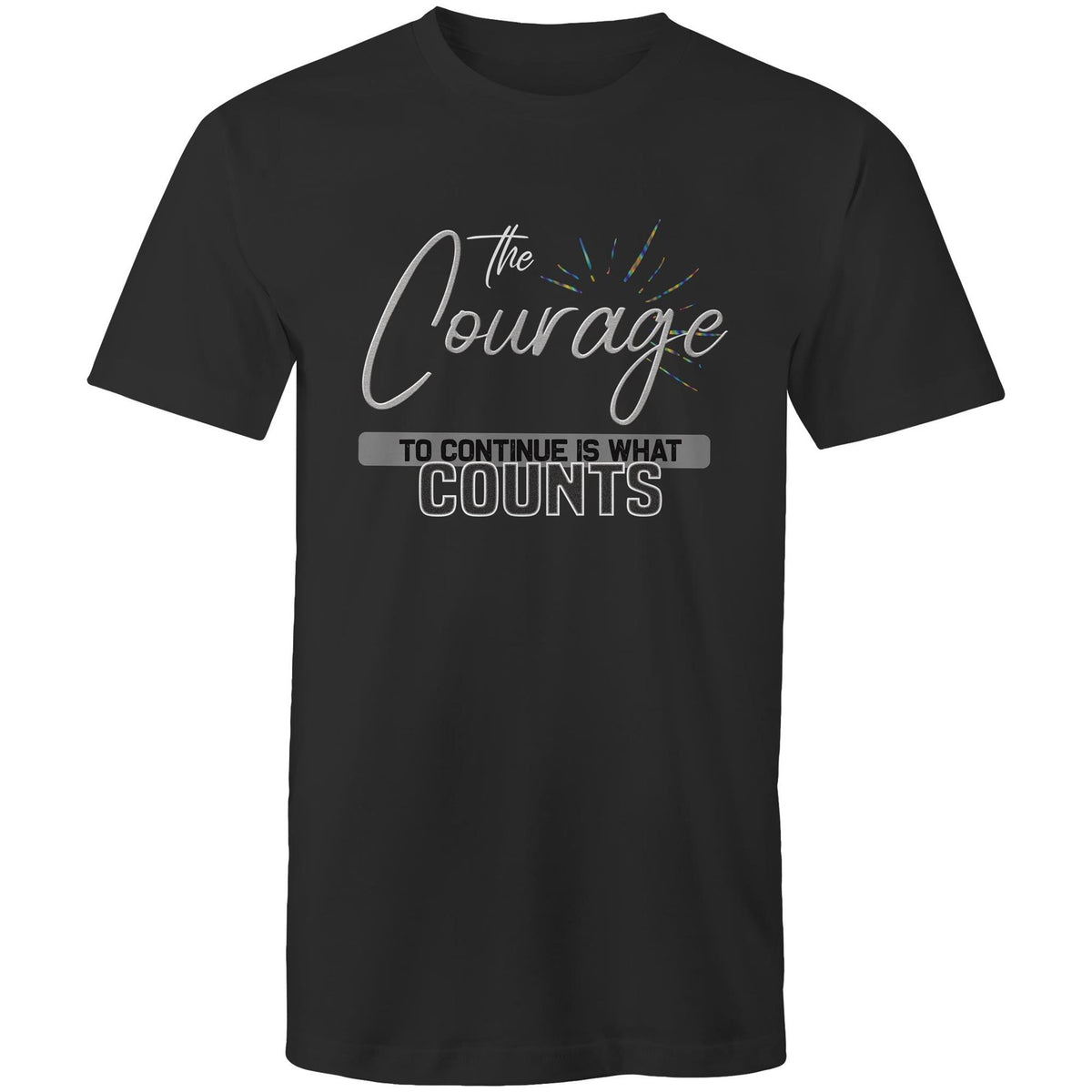 Premium Men's T-Shirt - Courage Design - (Dark Colors)