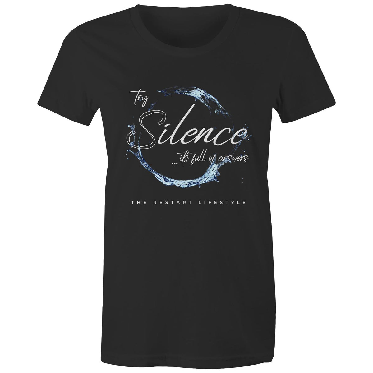 Premium Woman's T-Shirt - Silence Design - (Dark Colors)