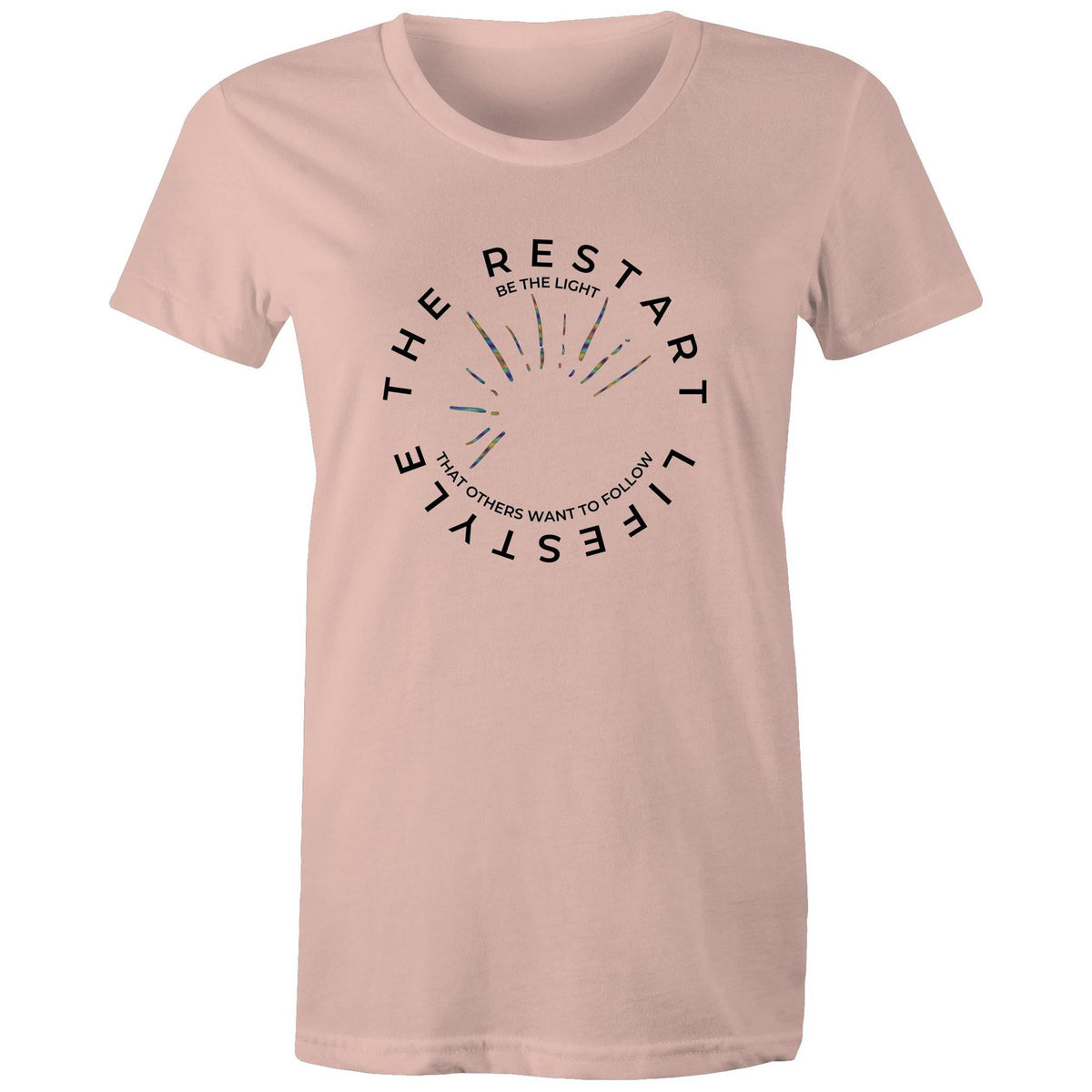 Premium Woman's T-Shirt - The Restart Lifestyle Circle - (Light Colors)