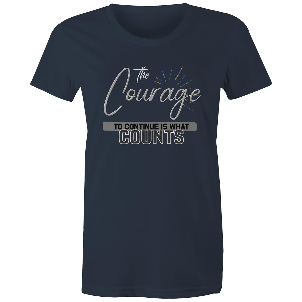 Premium Woman's T-Shirt - Courage Design - (Dark Colors)