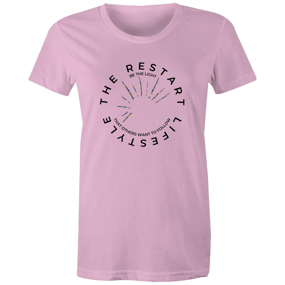 Premium Woman's T-Shirt - The Restart Lifestyle Circle - (Light Colors)