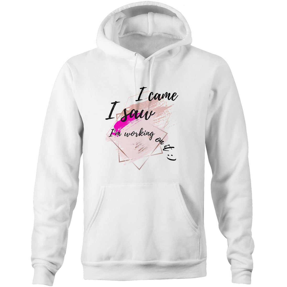 Premium Unisex Hoodie - I Came I Saw Design (Light Colors)