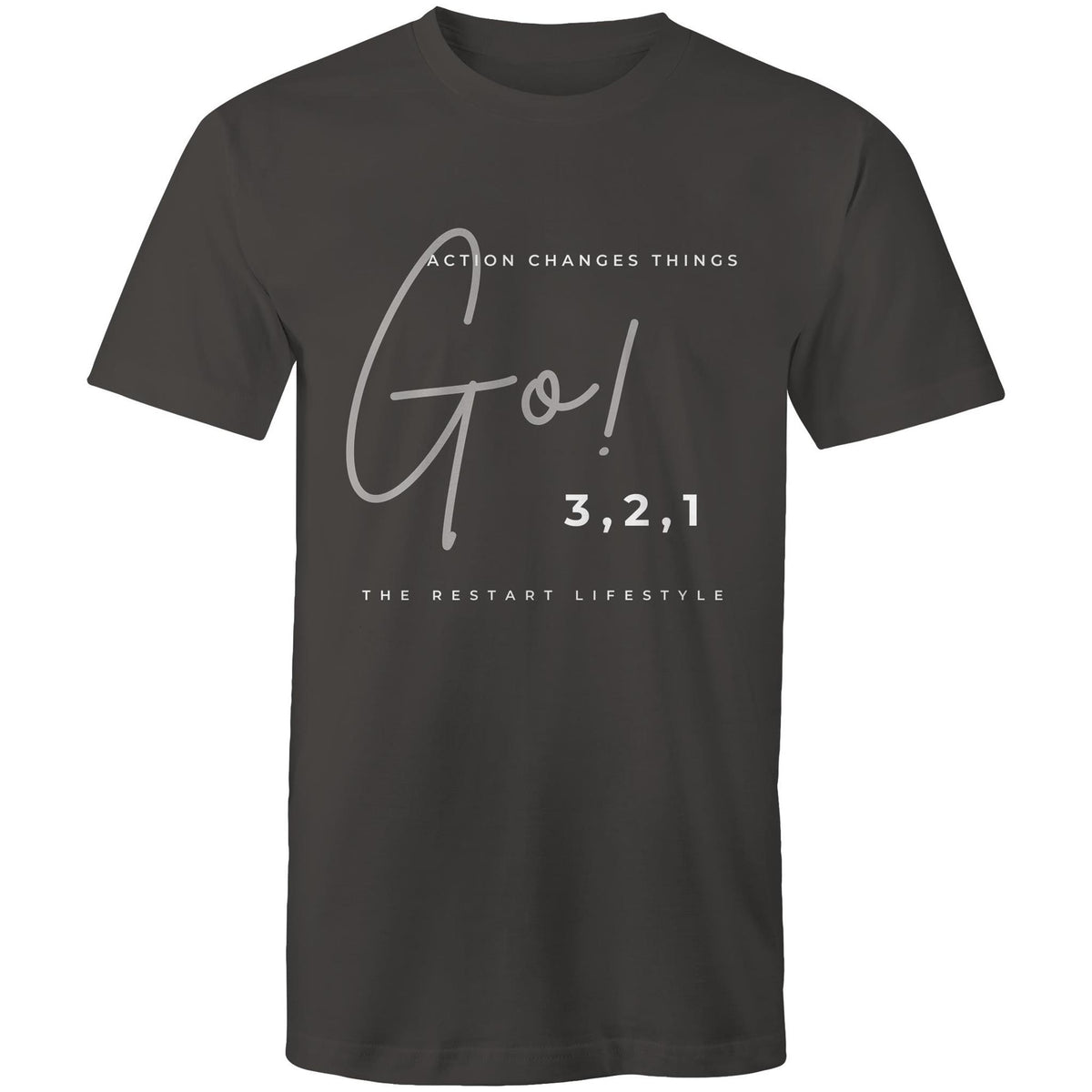 Premium Men's T-Shirt - 3, 2, 1 Go! Design - (Dark Colors)