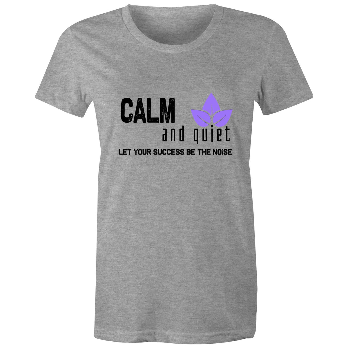 Women's Singlet Top - Calm and Quiet Design - Black