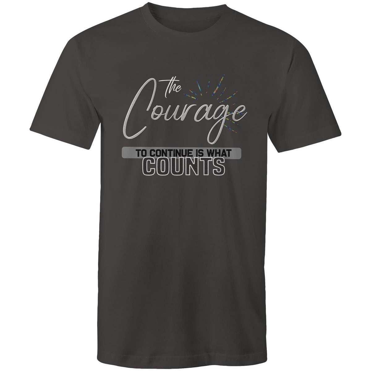 Premium Men's T-Shirt - Courage Design - (Dark Colors)