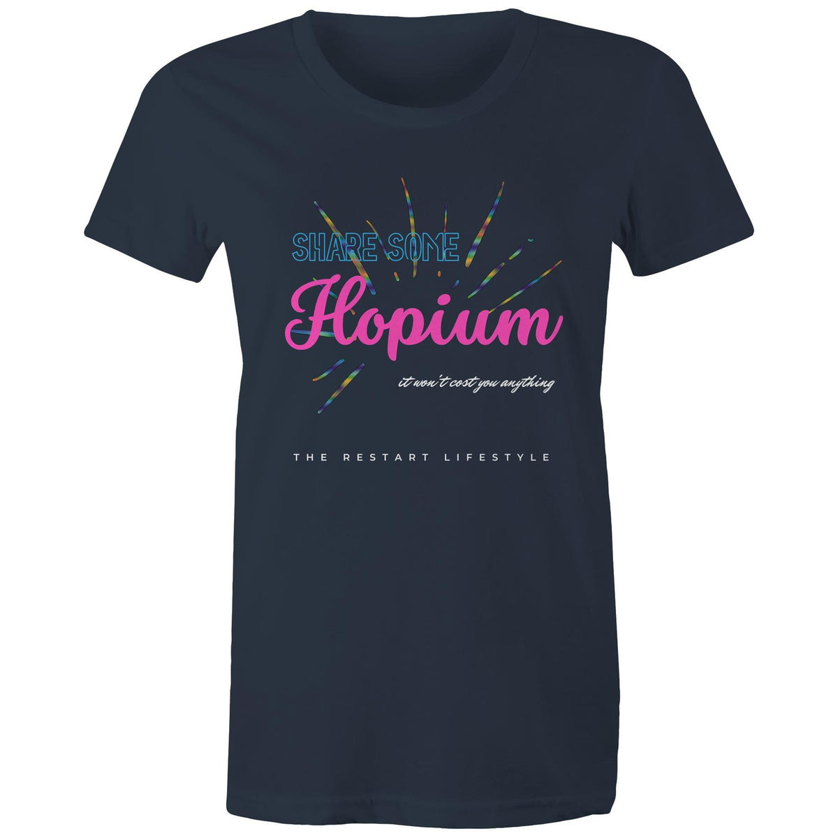 Premium Woman's T-Shirt - Hopium Design - (Dark Colors)