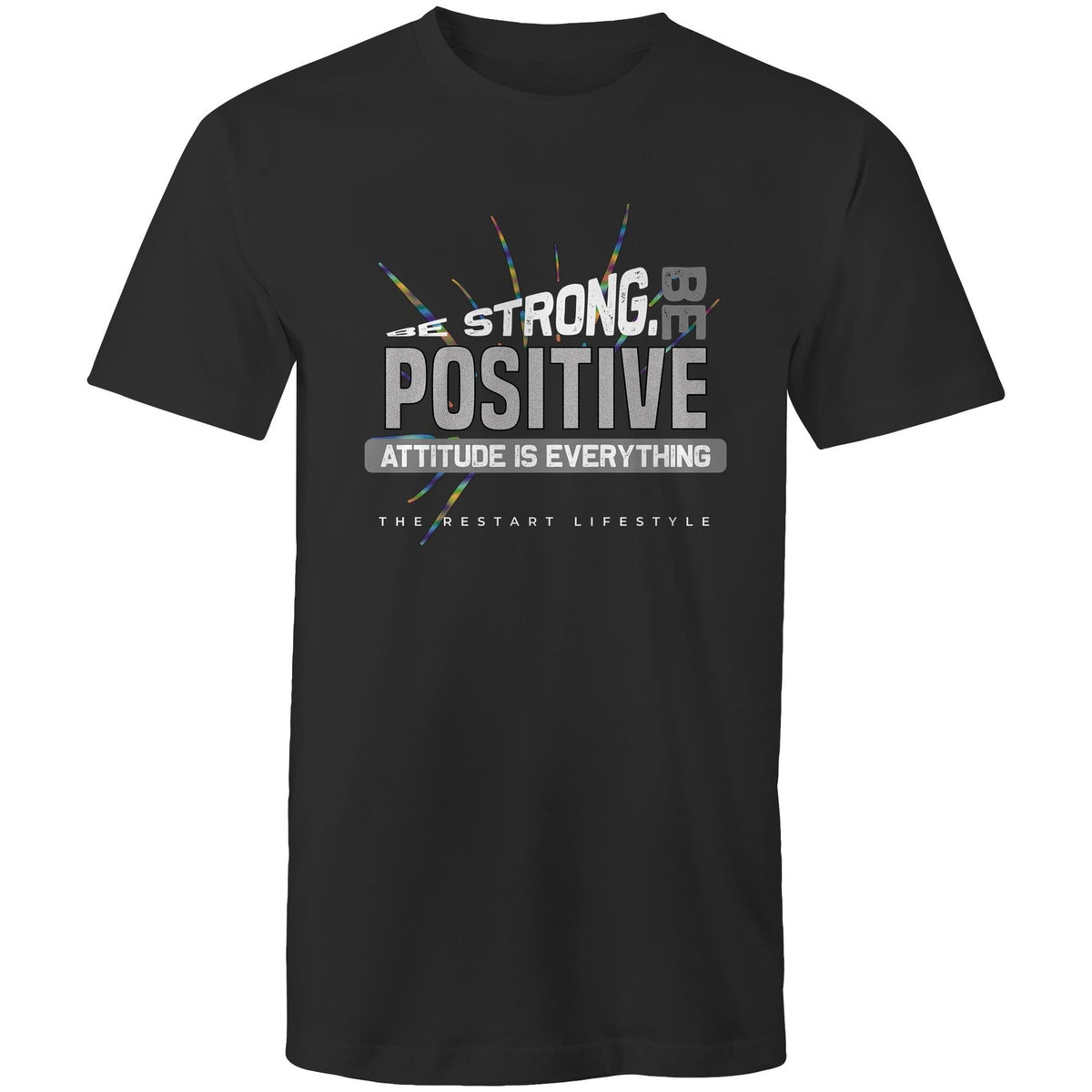 Premium Men's T-Shirt - Be Positive Design - (Dark Colors)