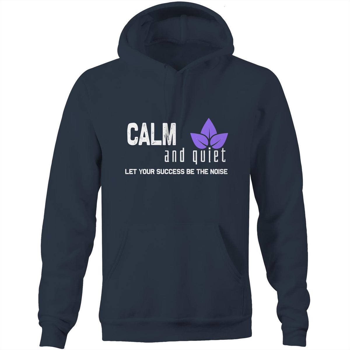 Premium Unisex Hoodie - Calm and Quiet Design (Dark Colors)