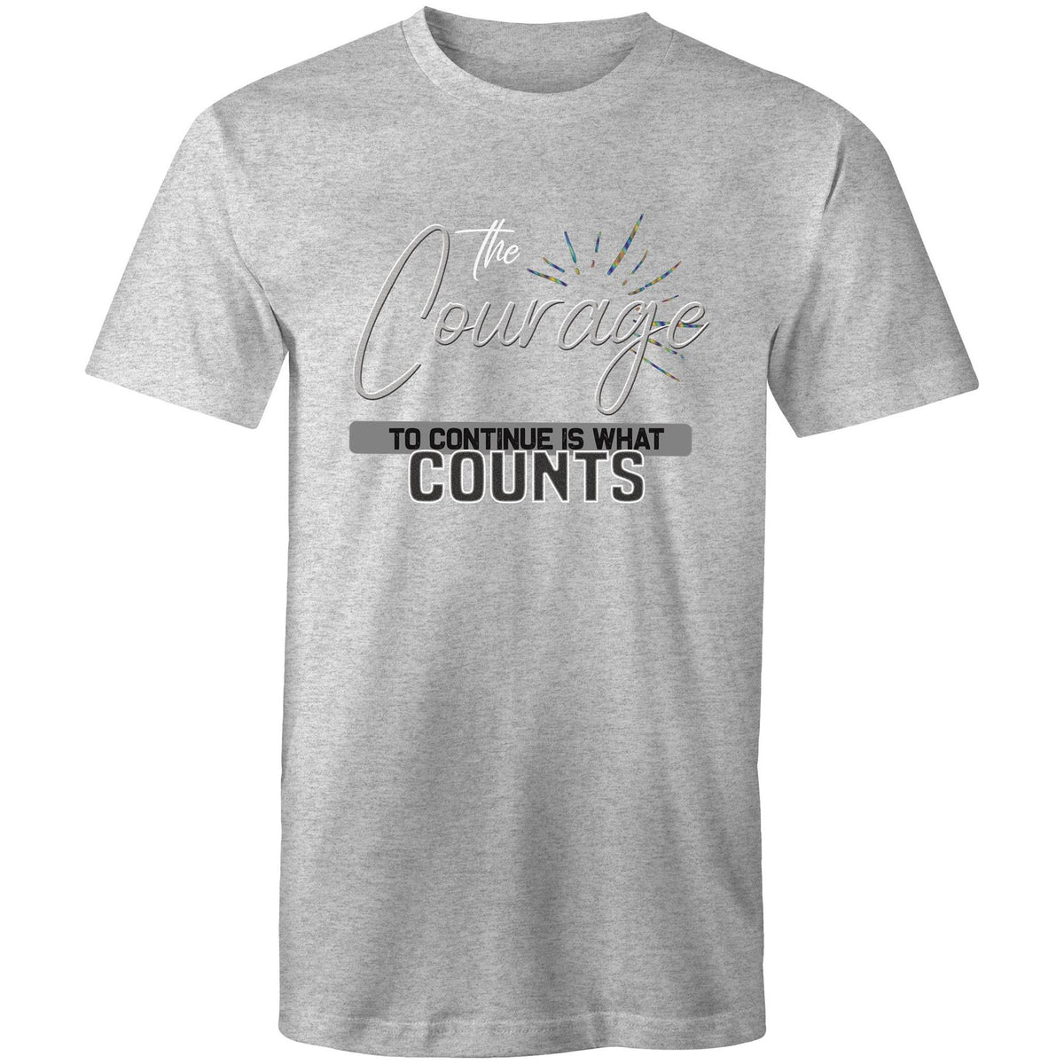Premium Men's T-Shirt - Courage Design - (Dark Colors)