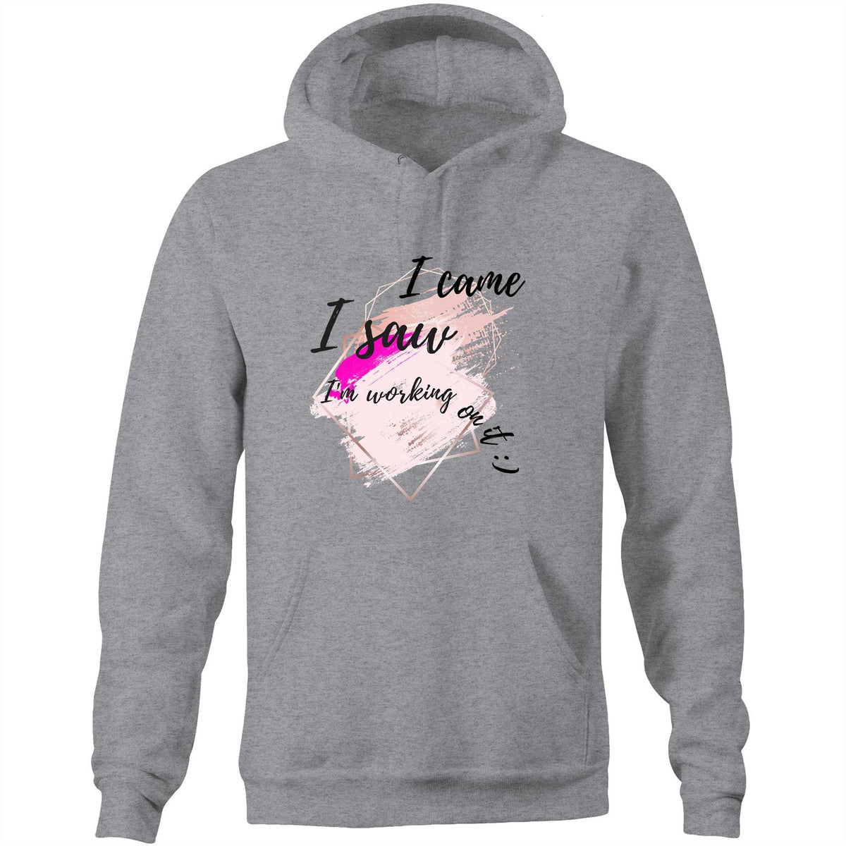 Premium Unisex Hoodie - I Came I Saw Design (Light Colors)