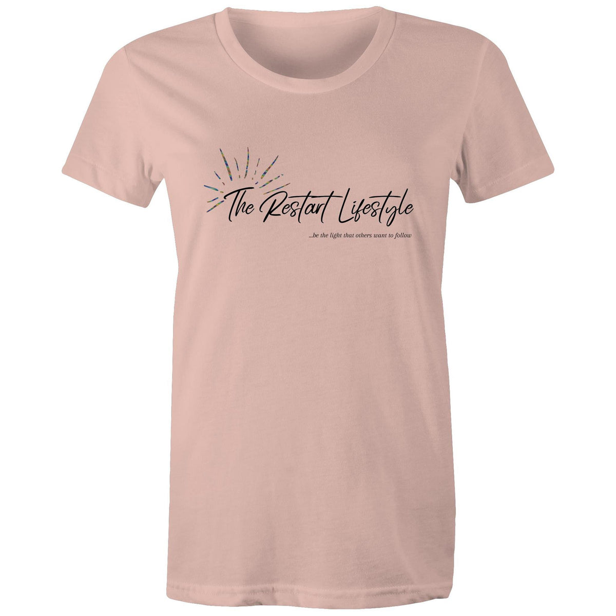 Premium Woman's T-Shirt - The Restart Lifestyle Logo - (Light Colors)