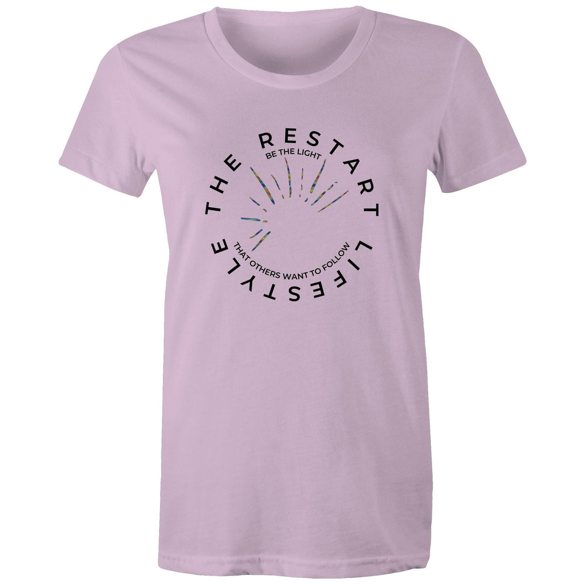 Premium Woman's T-Shirt - The Restart Lifestyle Circle - (Light Colors)