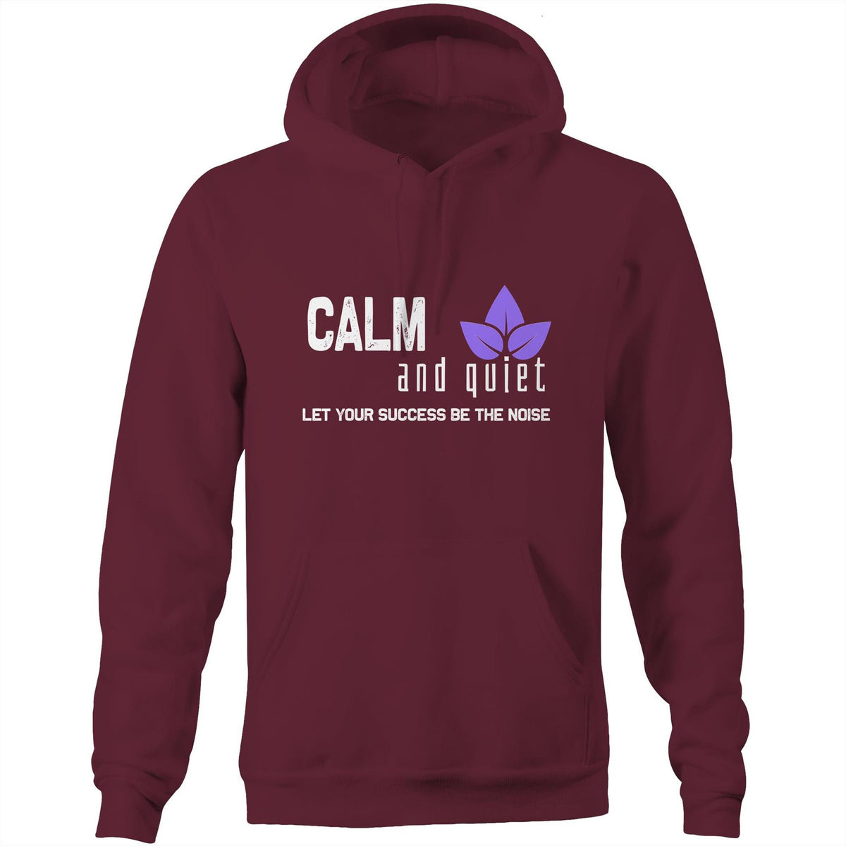 Premium Unisex Hoodie - Calm and Quiet Design (Dark Colors)