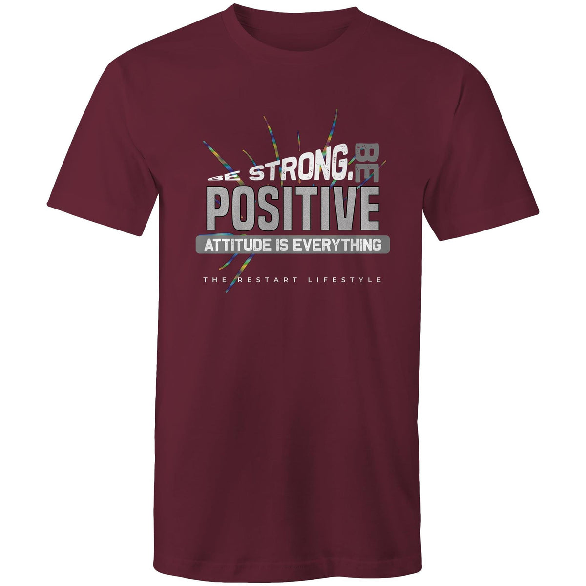 Premium Men's T-Shirt - Be Positive Design - (Dark Colors)