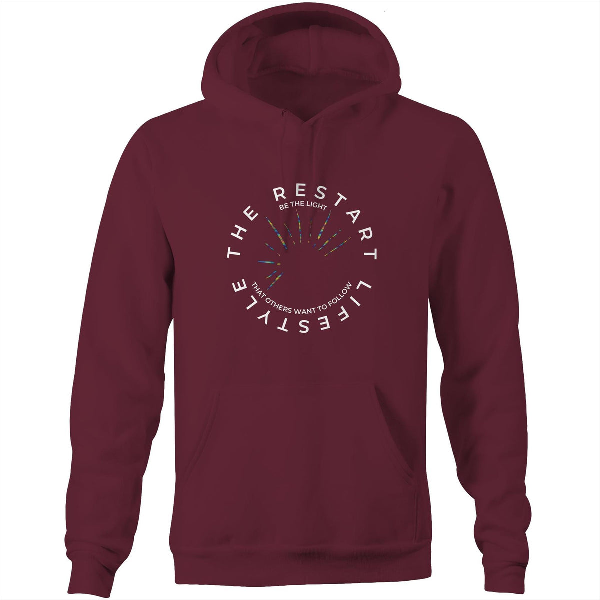 Premium Unisex Hoodie - The Restart Lifestyle Logo - Circle (Dark Colors)