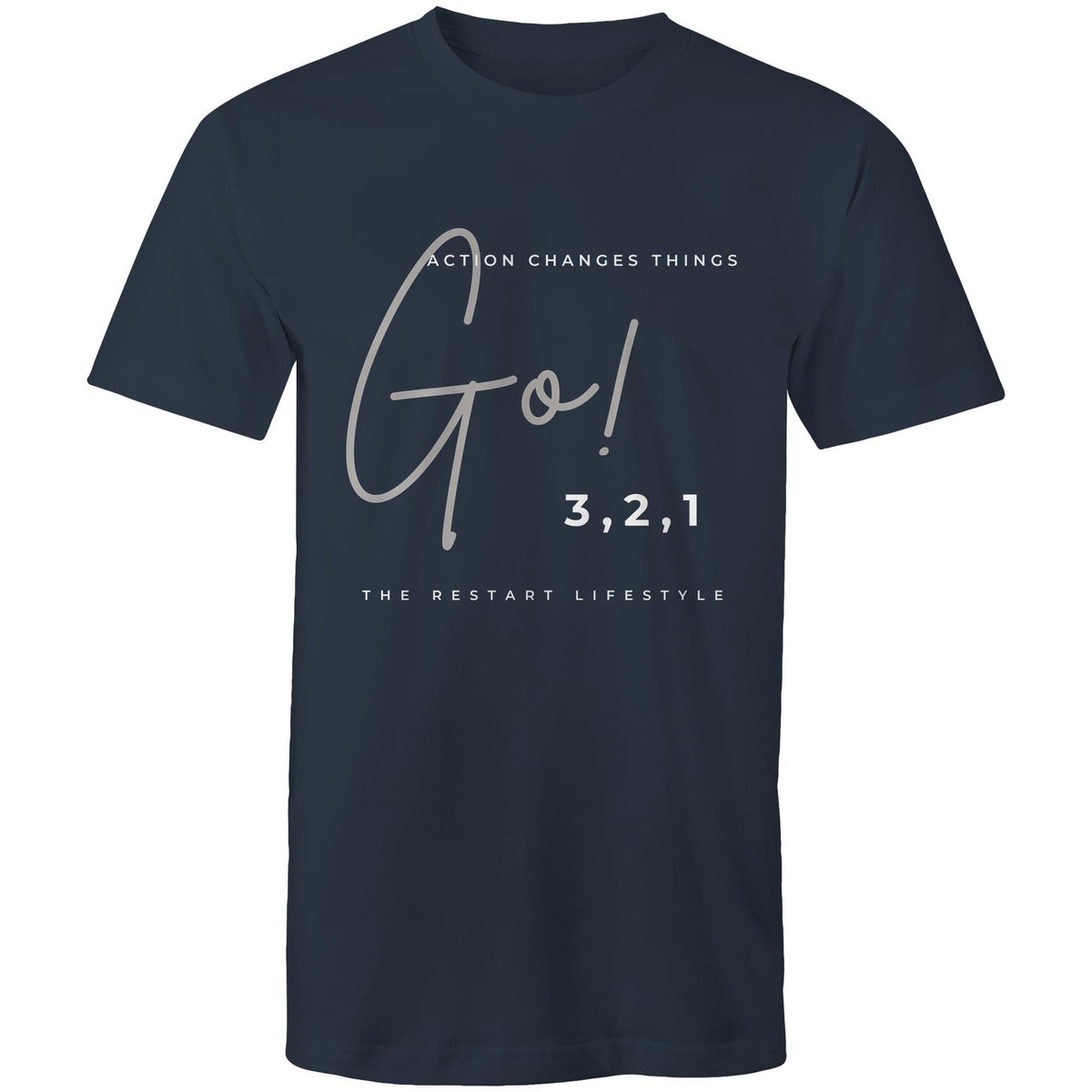 Premium Men's T-Shirt - 3, 2, 1 Go! Design - (Dark Colors)