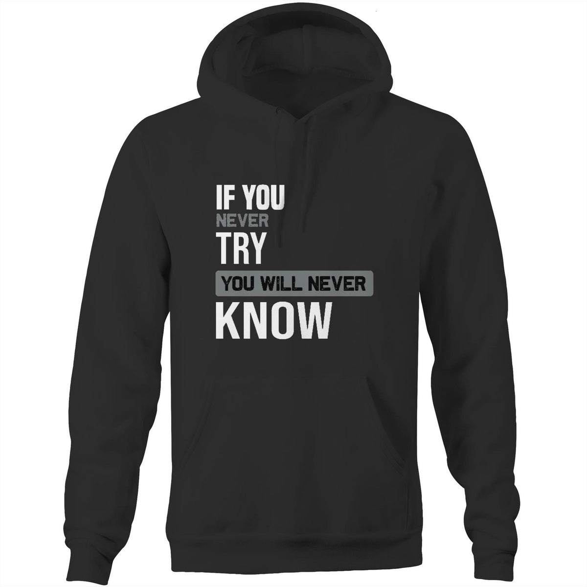 Premium Hoodie - Never Know Design - (Dark Colors)