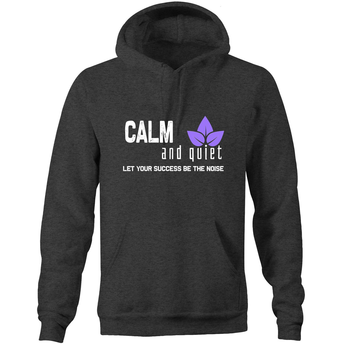 Premium Unisex Hoodie - Calm and Quiet Design (Dark Colors)
