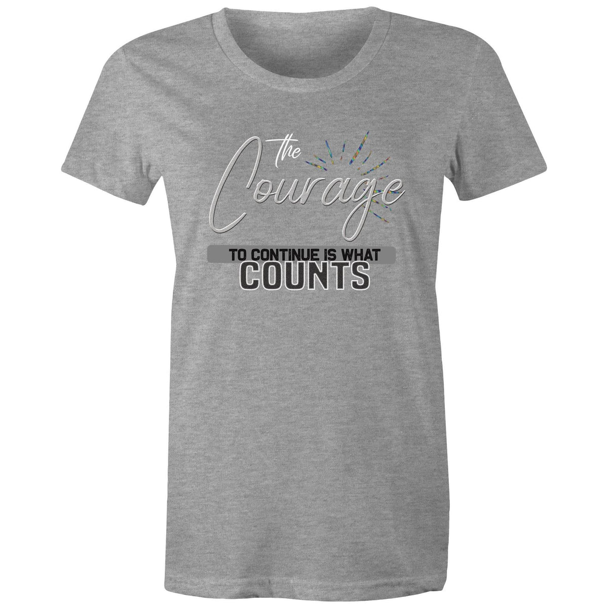 Premium Woman's T-Shirt - Courage Design - (Dark Colors)