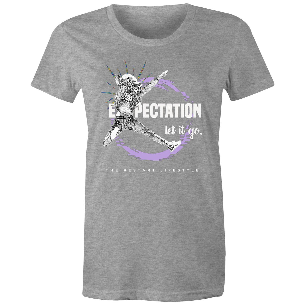 Premium Woman's T-Shirt - Expectation Design - (Dark Colors)